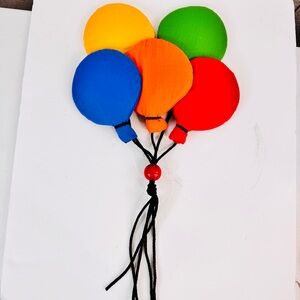 Soft Sculpture Hanging Balloon Wall Decor 1980's VTG Fabric Wall Kids Room Decor